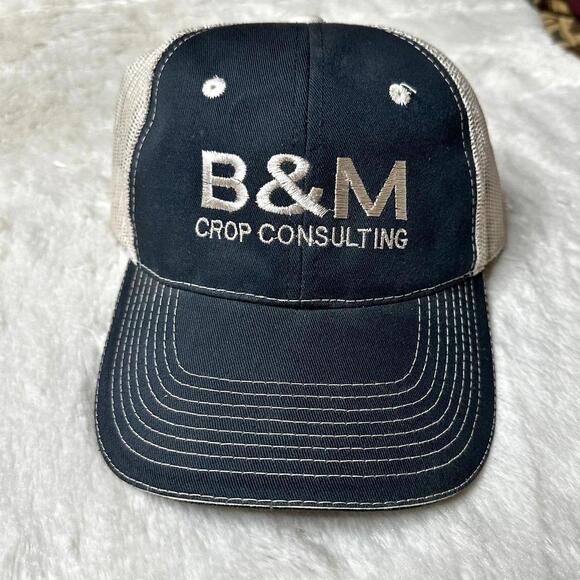 B&M Crop Consulting Unisex Blue Trucker Hat Adjustable Mesh OS - Picture 2 of 8